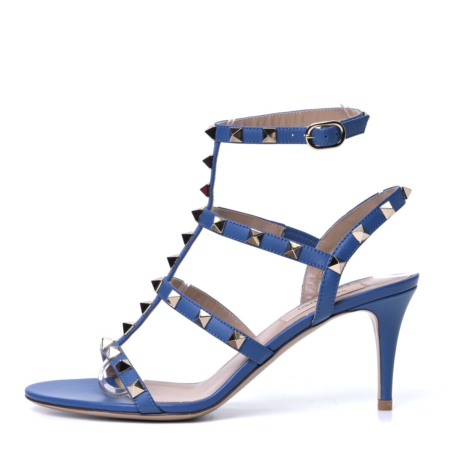 Valentino Garavani Nappa Rockstud Gladiator 70mm Sandals 36 Baltique 1 of 4