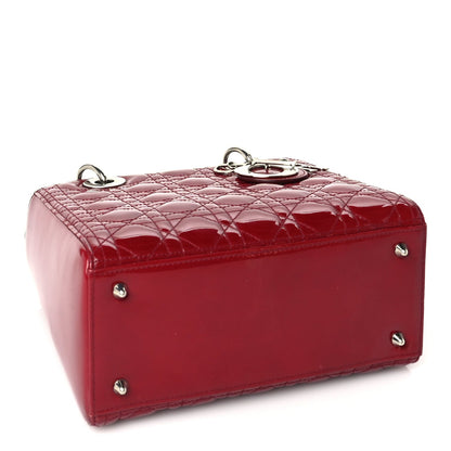 Christian Dior Patent Cannage Medium Lady Dior Red 3 of 8