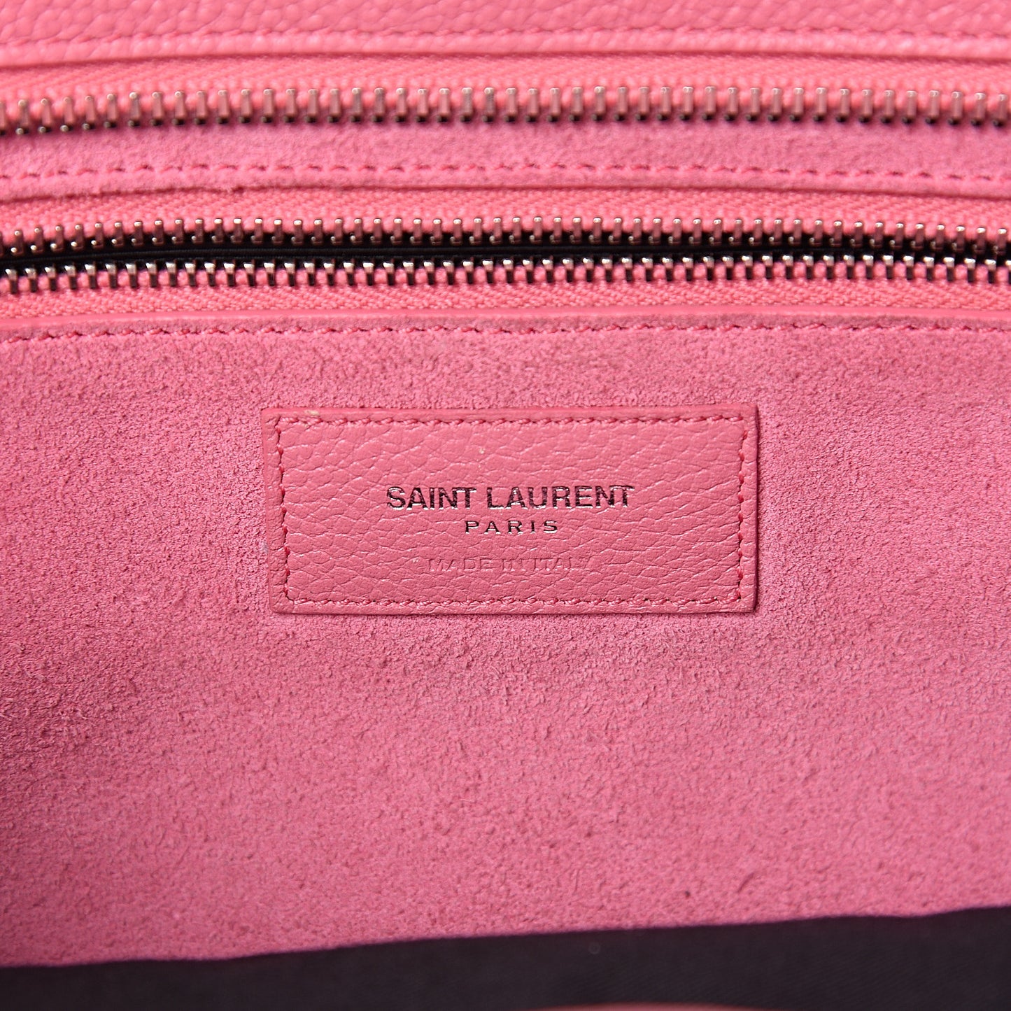 Grained Calfskin Small Cabas Rive Gauche Rose Clair