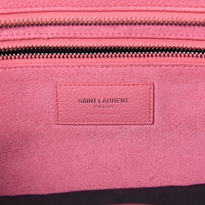 Saint Laurent Grained Calfskin Small Cabas Rive Gauche Rose Clair 7 of 11