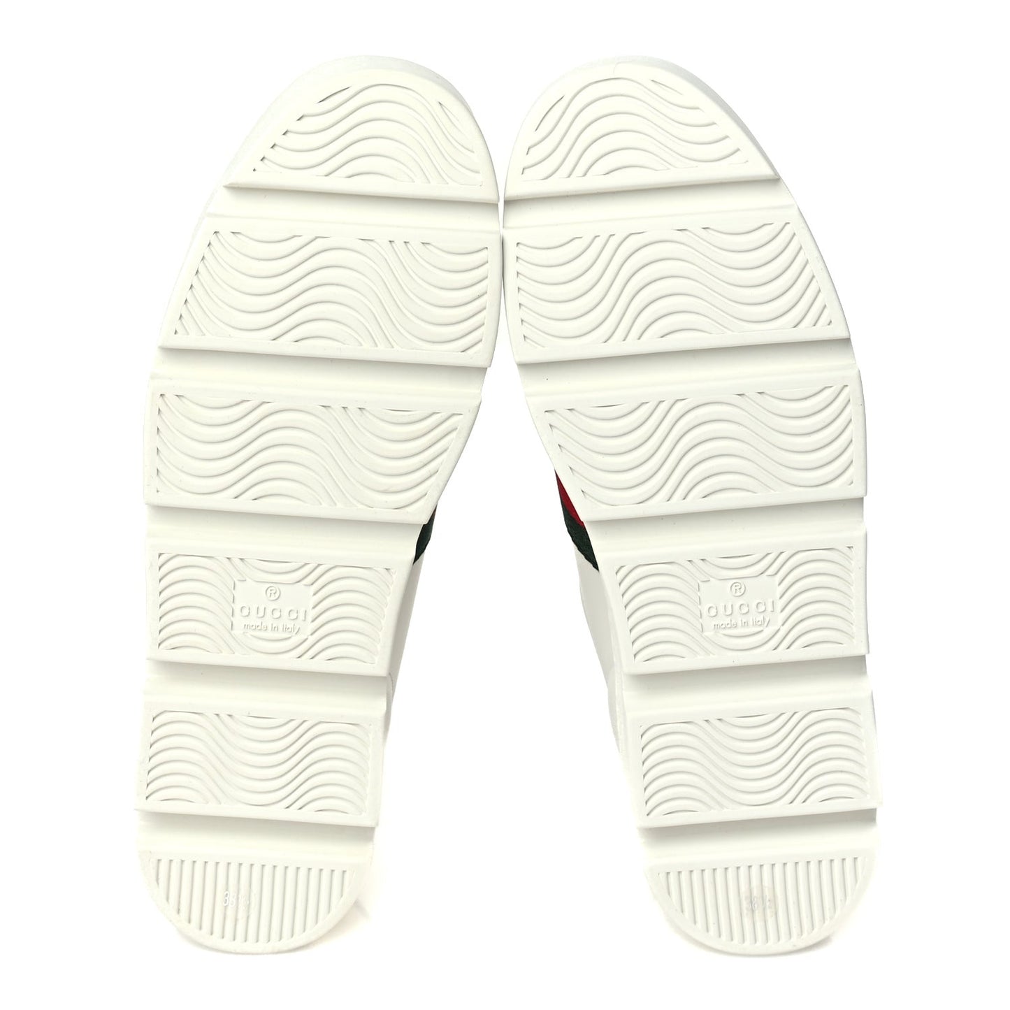 Calfskin Web Womens Ace Platform Sneakers 38.5 White