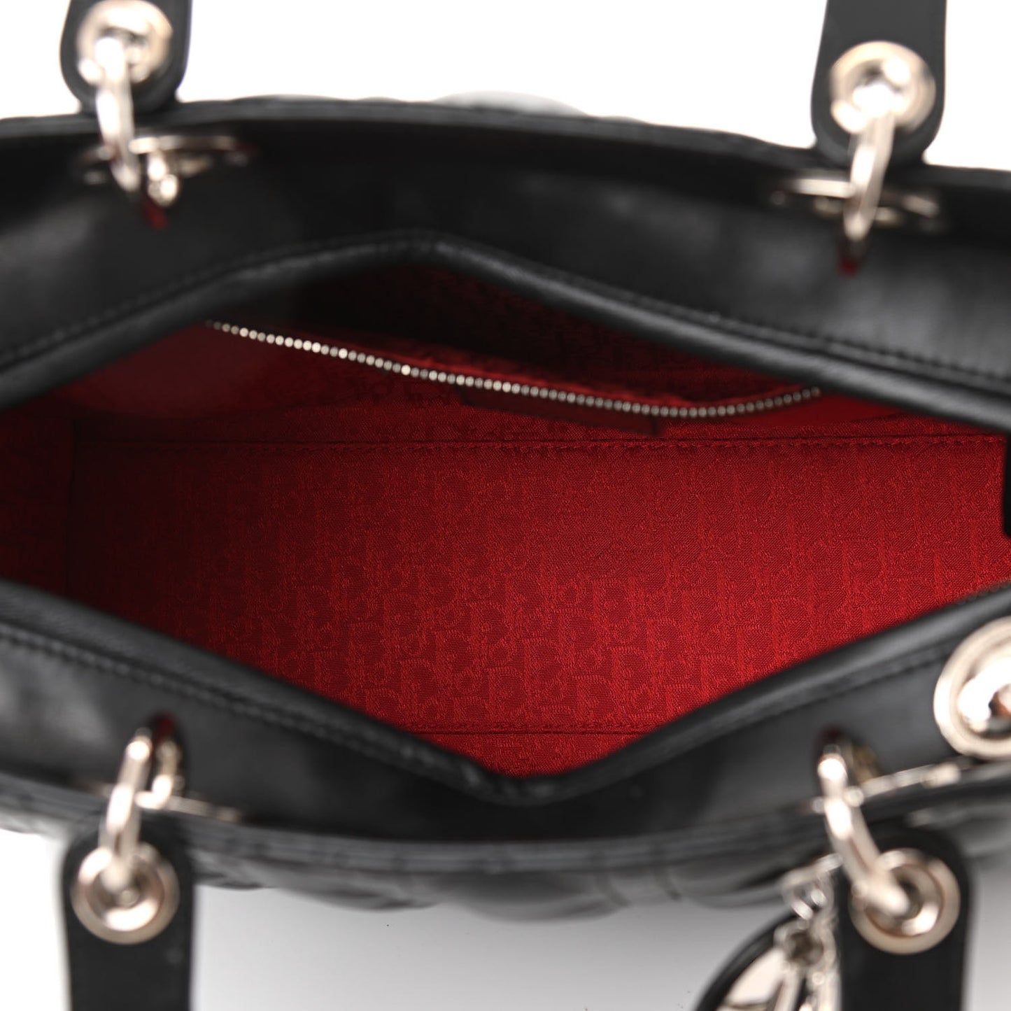 Lambskin Cannage Large Lady Dior Black
