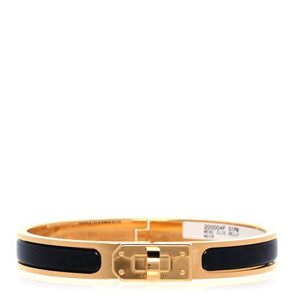 Hermes Enamel Mini Clic Kelly Bracelet PM Black 1 of 5