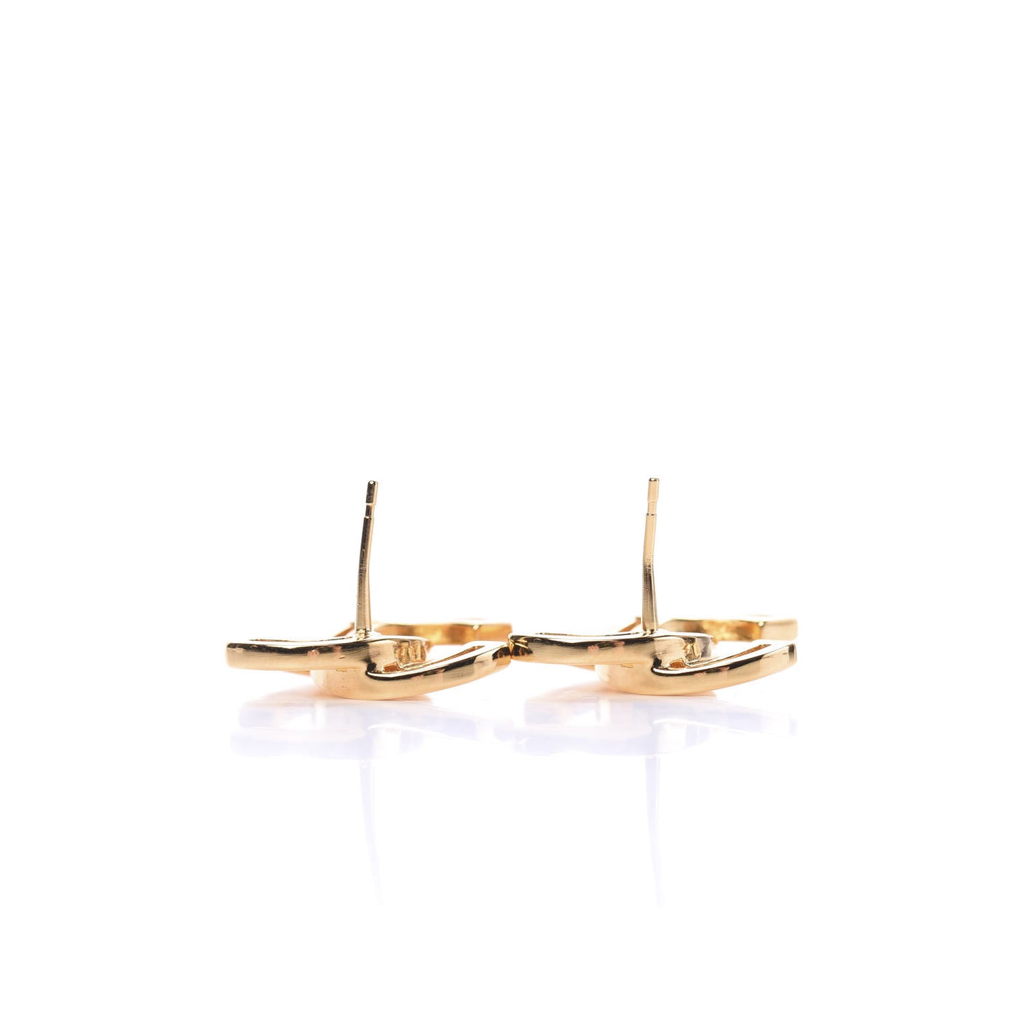 Metal Obazine CC Earrings Gold