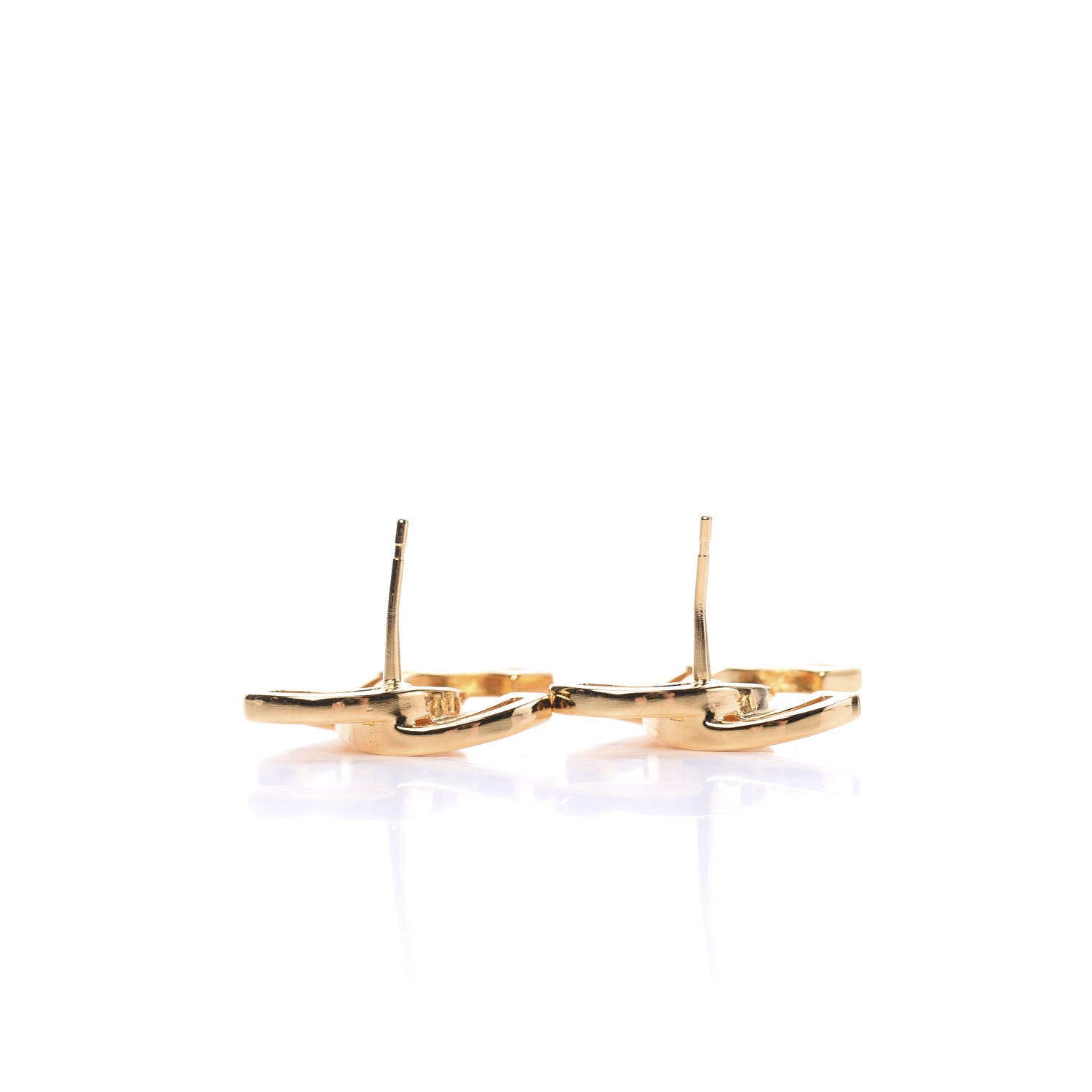 Chanel Metal Obazine CC Earrings Gold 6 of 7