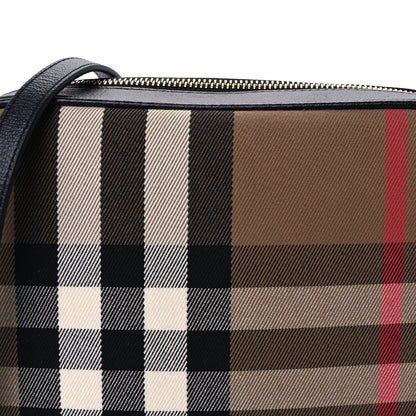 Burberry Calfskin House Check Medium Camera Bag Black 6 of 8