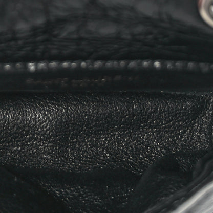Saint Laurent Crinkled Calfskin Matelasse Monogram Niki Airpods Holder Micro Bag Black 4 of 9