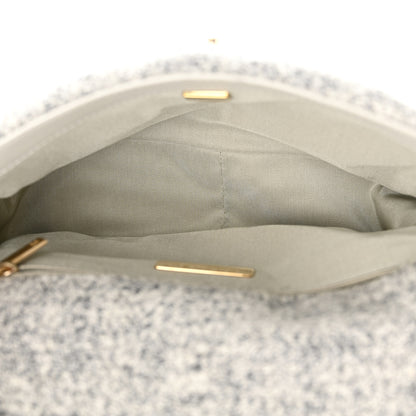 Chanel Tweed Quilted Medium Chanel 19 Flap Grey Ecru 5 of 11