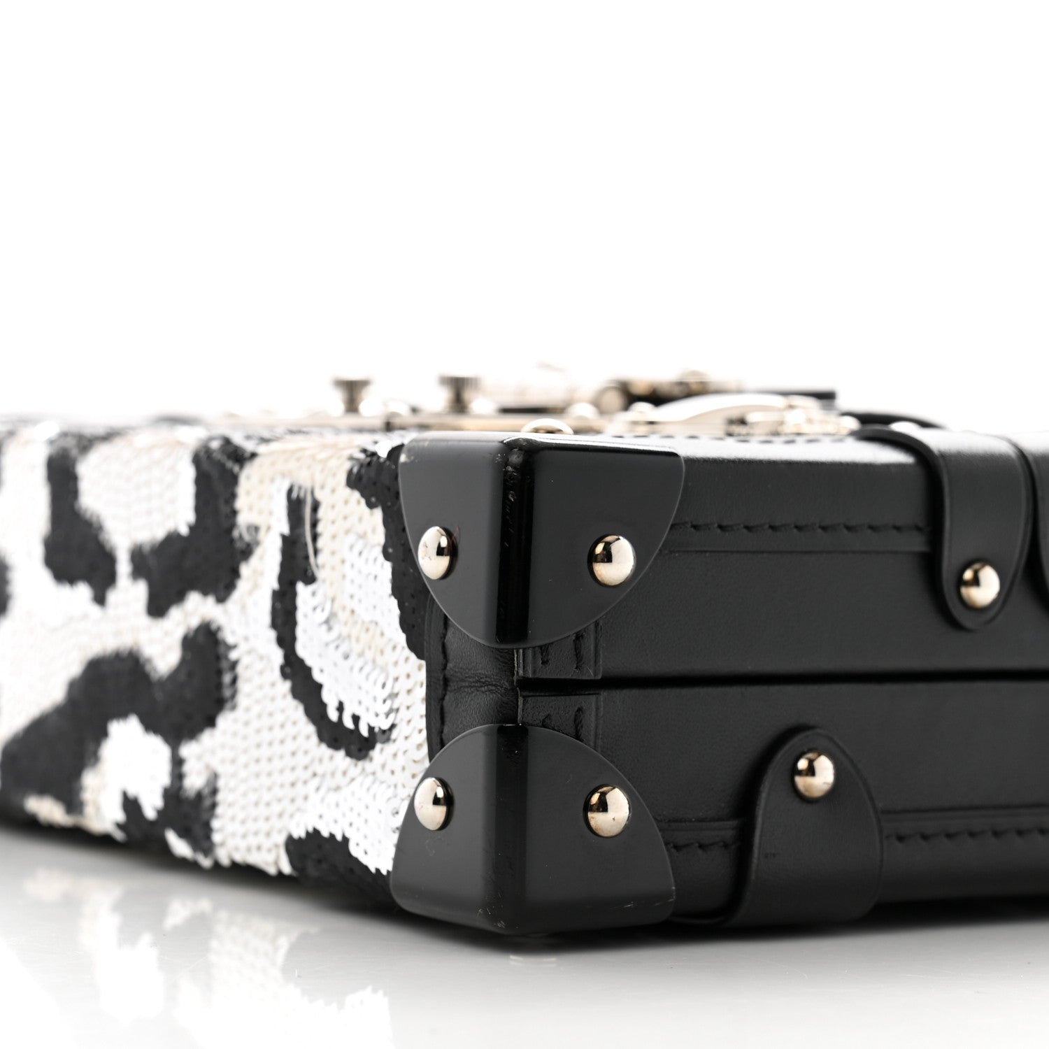 Louis Vuitton Sequins Leopard Petite Malle Black Gris 8 of 10