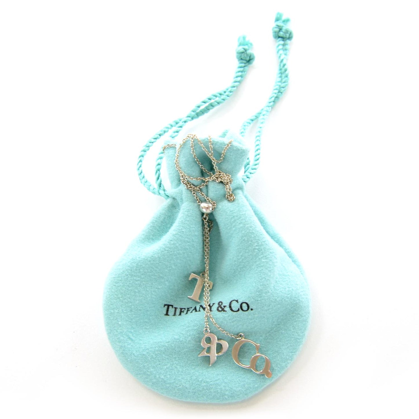 Sterling Silver Letters Lariat Necklace