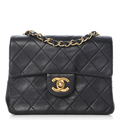 Chanel Lambskin Quilted Mini Square Flap Black 1 of 10