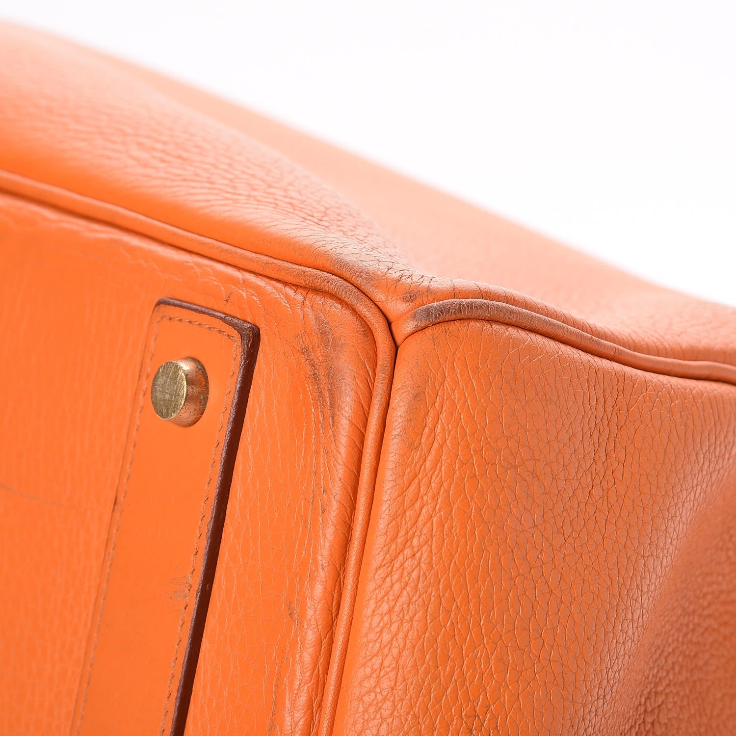 Hermes Taurillon Clemence HAC Birkin 40 Orange 28 of 33