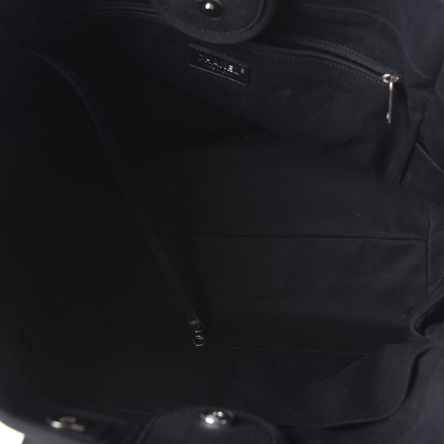 Canvas Pearl Medium Deauville Tote Black