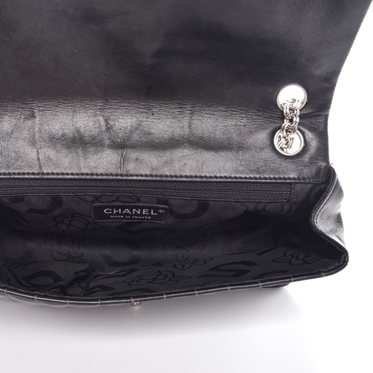 Chanel Lambskin Vertical Quilted Medium Single Flap Black 6 of 16