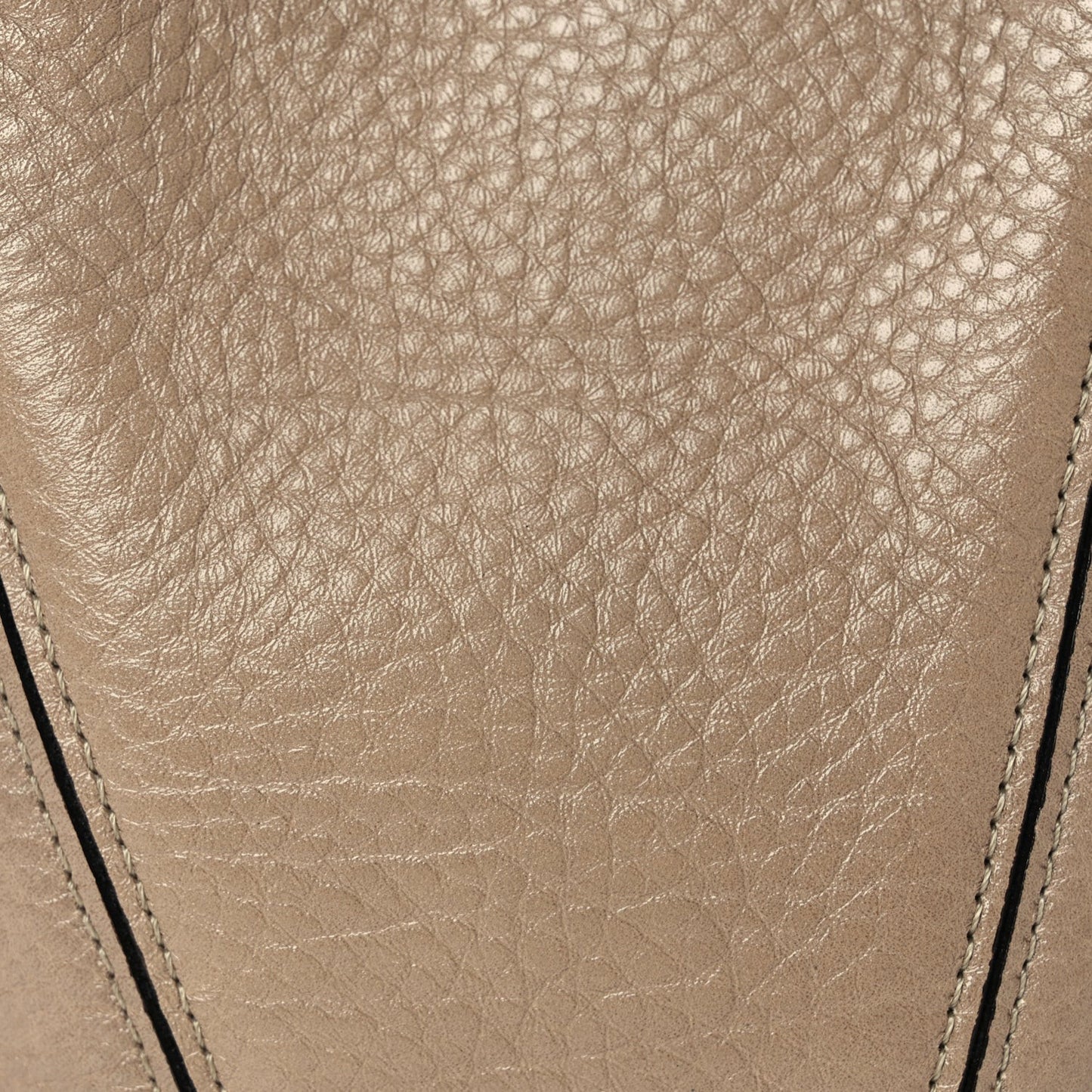 Grained Calfskin Small Spin Tote Boyish Brown