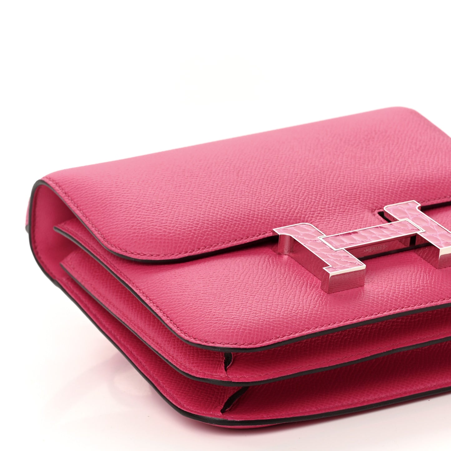 Epsom Shiny Alligator Constance 18 Rose Mexico