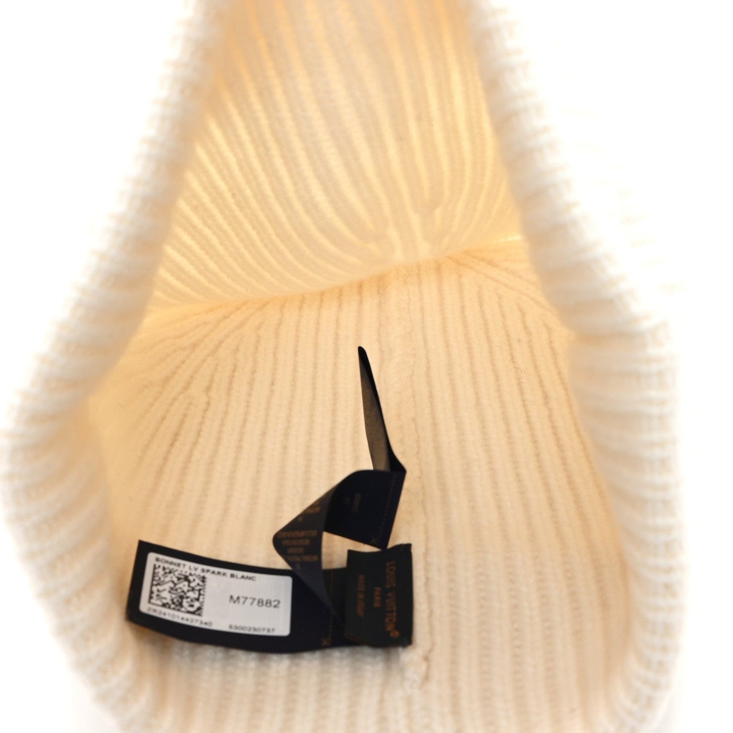 Cashmere LV Spark Beanie White