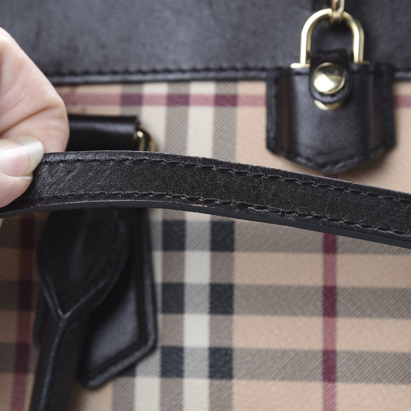 Haymarket Check Medium Primrose Tote Chocolate