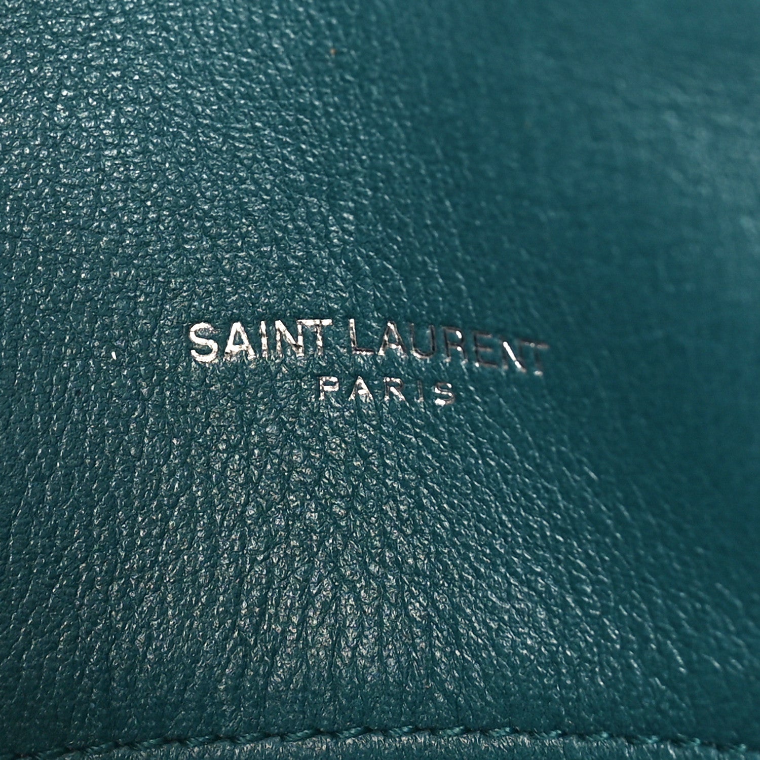 Saint Laurent Lambskin Quilted Small Loulou Puffer Monogram Chain Satchel Vert Canard 6 of 9