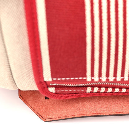 Hermes Vache Hunter Toile H Vibration Herbag a Dos Retourne Backpack  Bordeaux Ficelle Rouge Piment 6 of 9