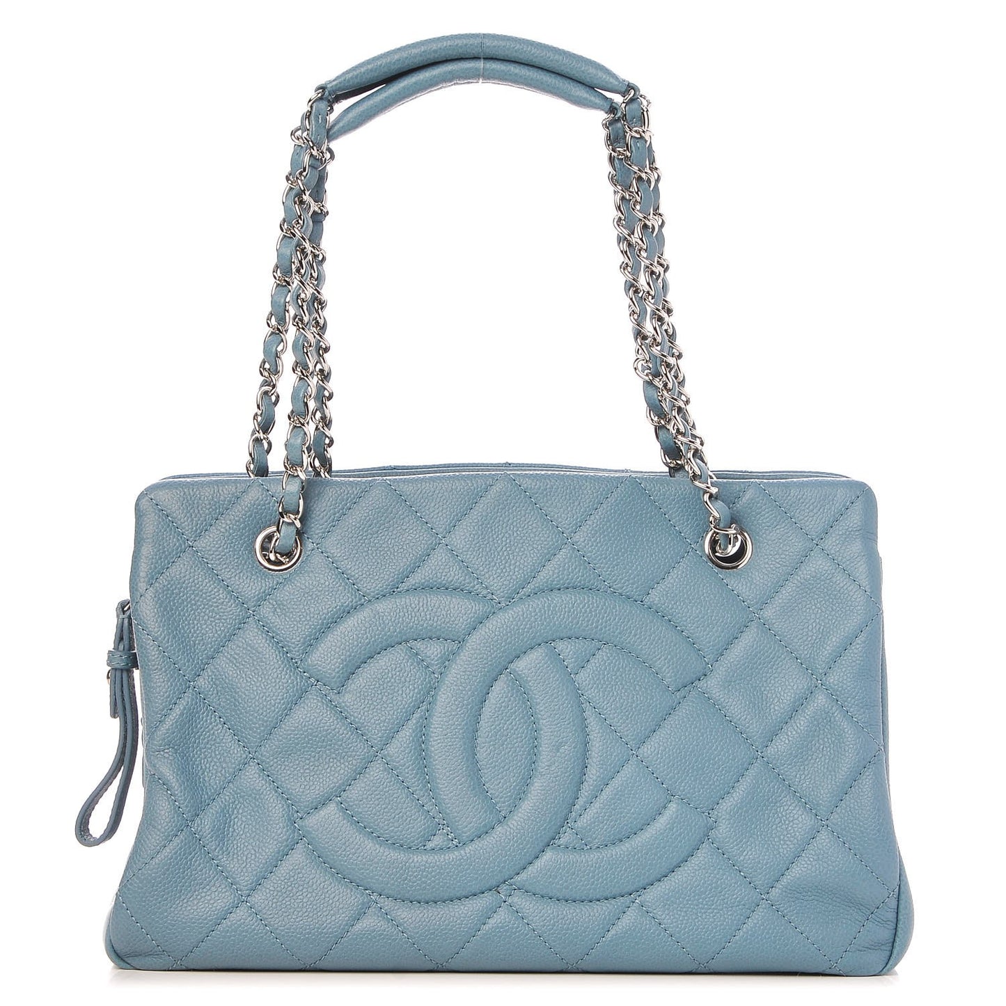 Caviar Quilted Timeless CC Tote Blue