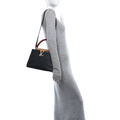 Louis Vuitton Taurillon Capucines MM Arizona Black Arizona Beige Ruby Red 2 of 7
