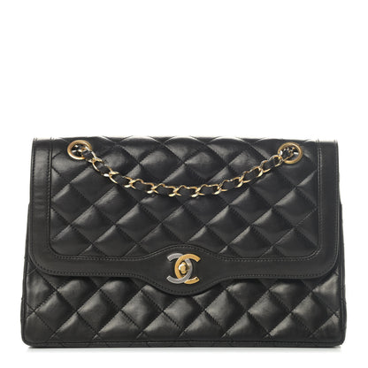 Chanel Lambskin Quilted Medium Double Flap Black 1 of 6