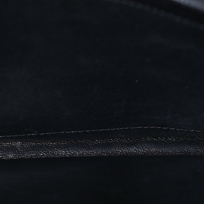 Saint Laurent Grain De Poudre Matelasse Chevron Medium Monogram Chain Wallet  Black 4 of 7