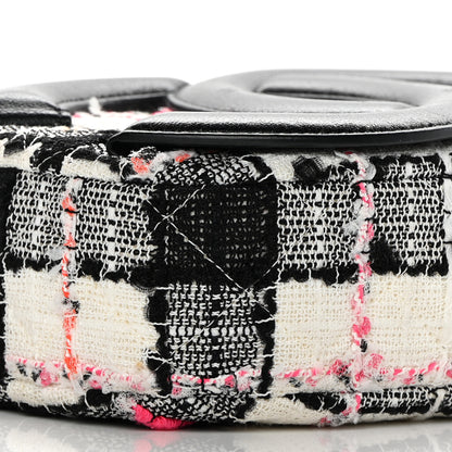 Chanel Tweed Lambskin Quilted Coco Midnight Camera Case White Black Multicolor 9 of 12