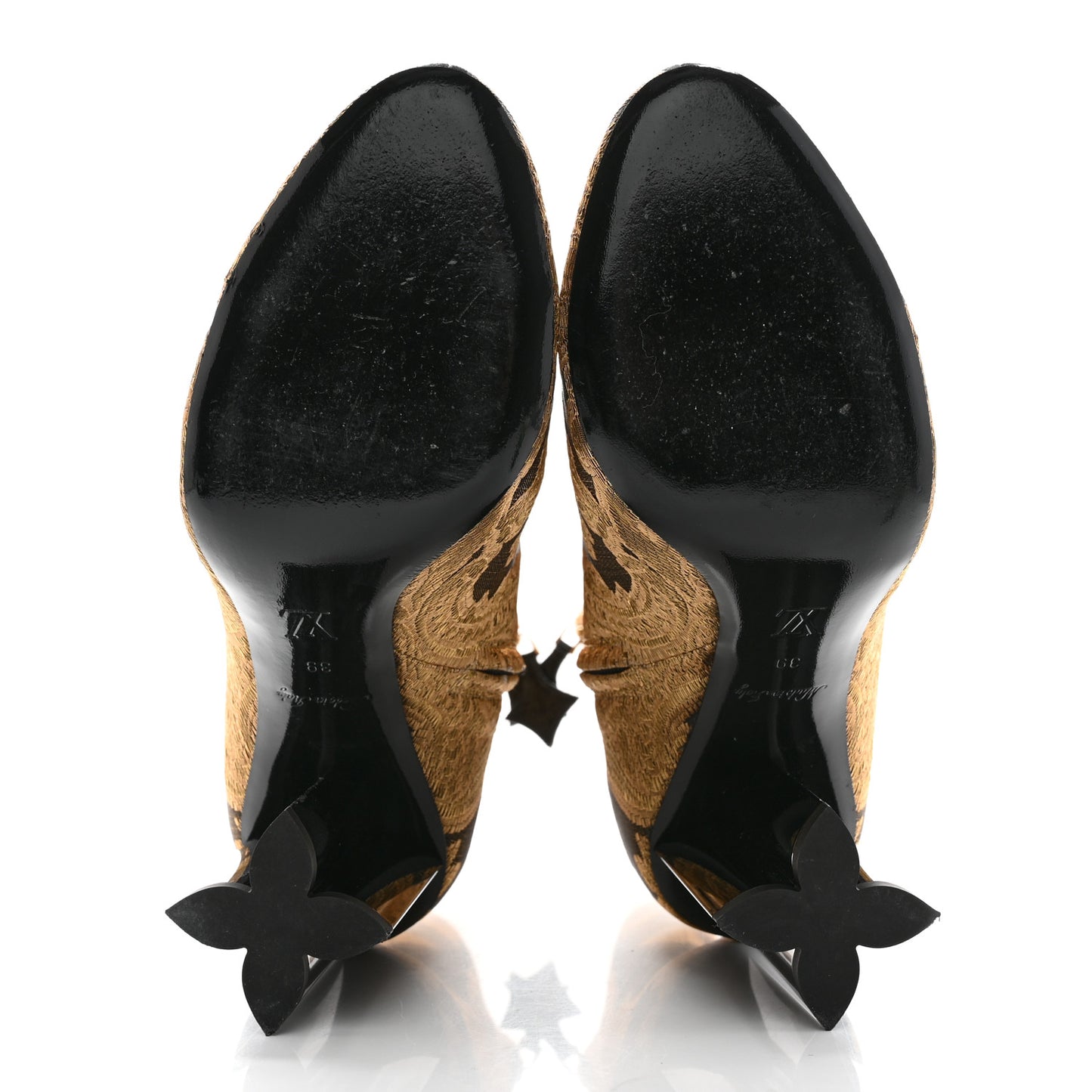 Jacquard Silhouette Ankle Boots 39 Gold Black