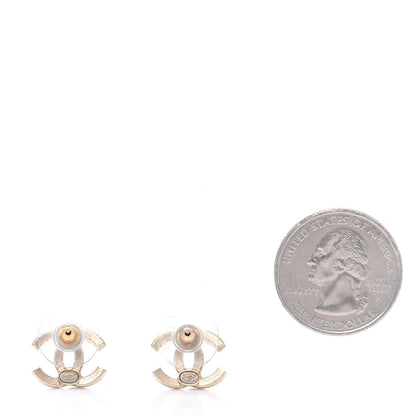 Chanel Crystal CC Earrings Gold 2 of 4