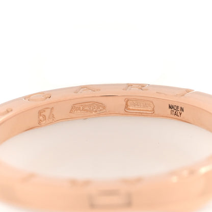 Bulgari 18K Rose Gold White Ceramic B.Zero1 Four-Band Ring 54 6.75 4 of 5