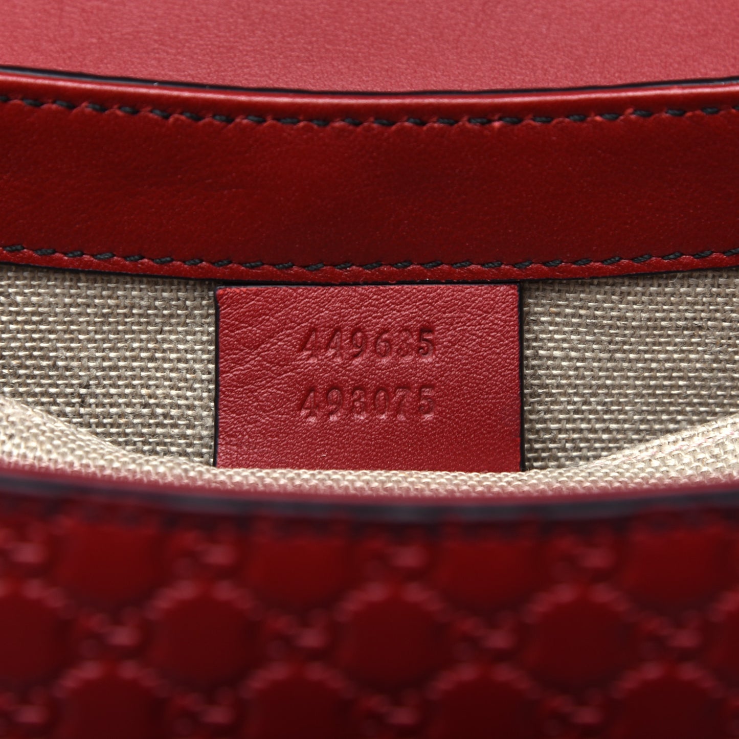 Microguccissima Medium Emily Chain Shoulder Bag Red