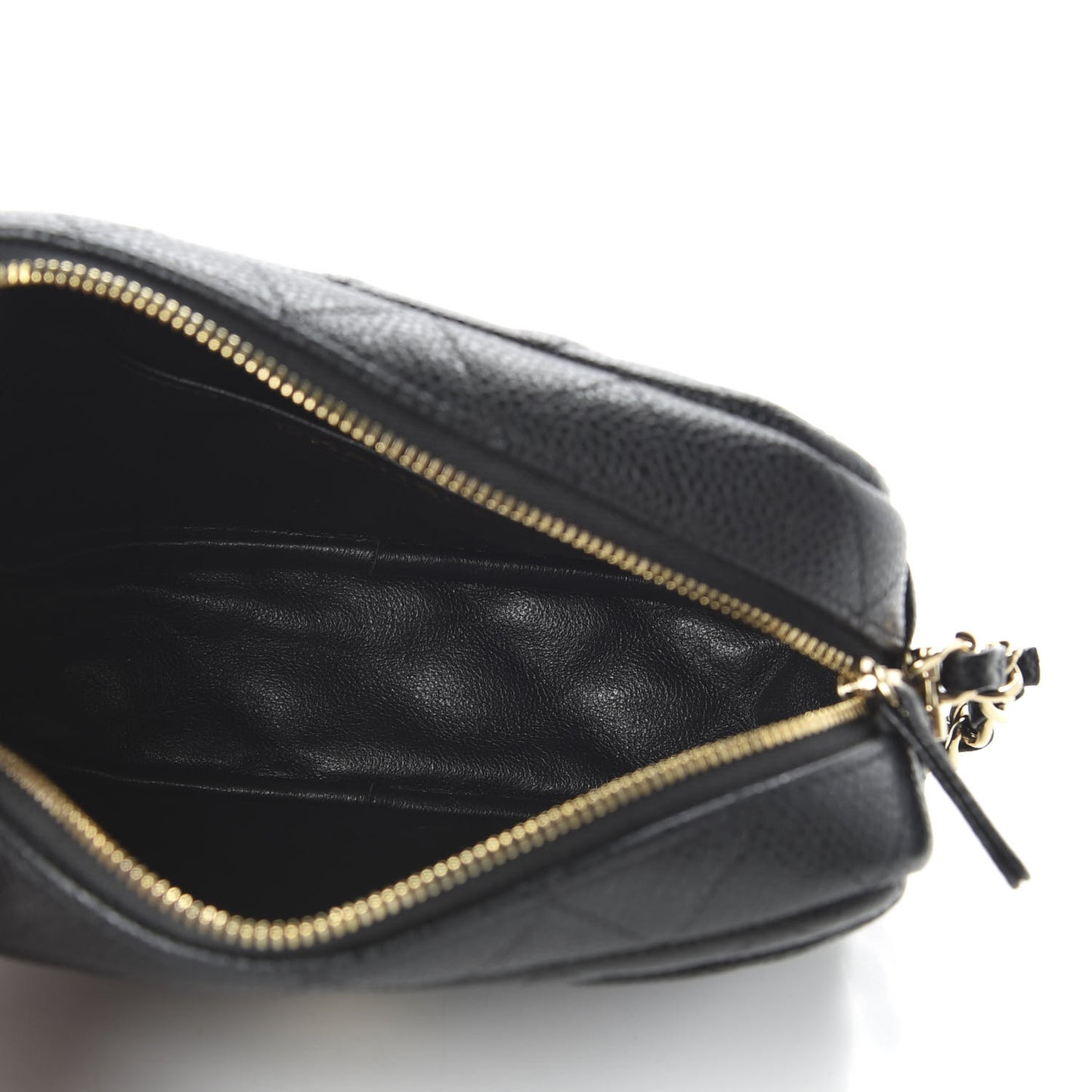 Caviar Quilted Camera Case Black