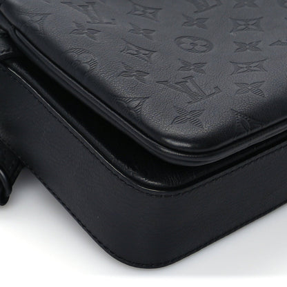Louis Vuitton Calfskin Monogram Shadow Trio Messenger  Black 7 of 8