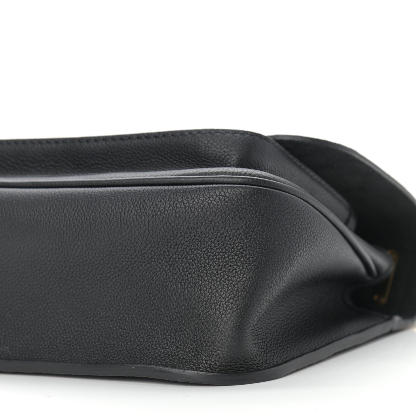 Grained Calfskin Lockme Chain Bag Black