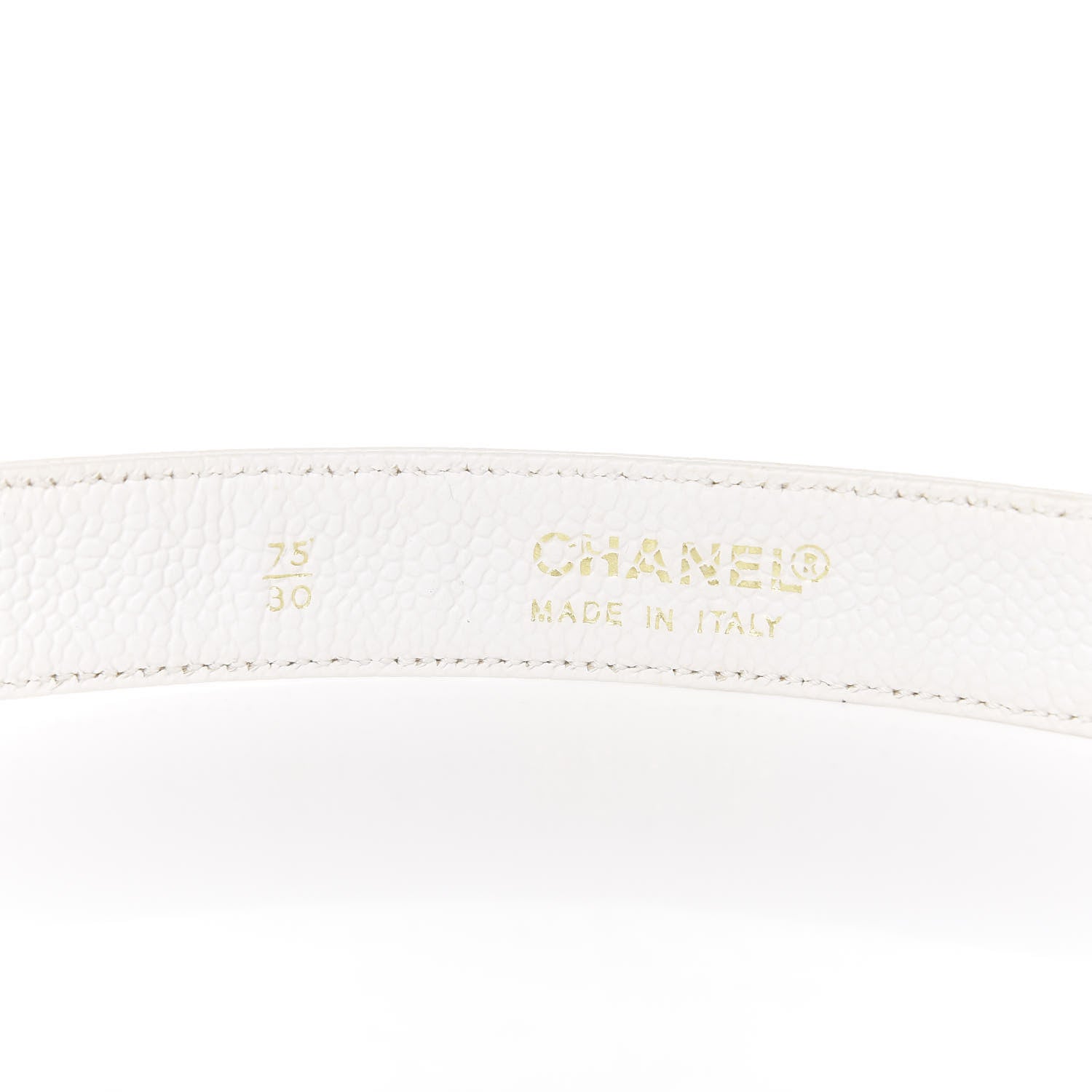 Chanel Caviar CC Belt 75 30 White 3 of 6