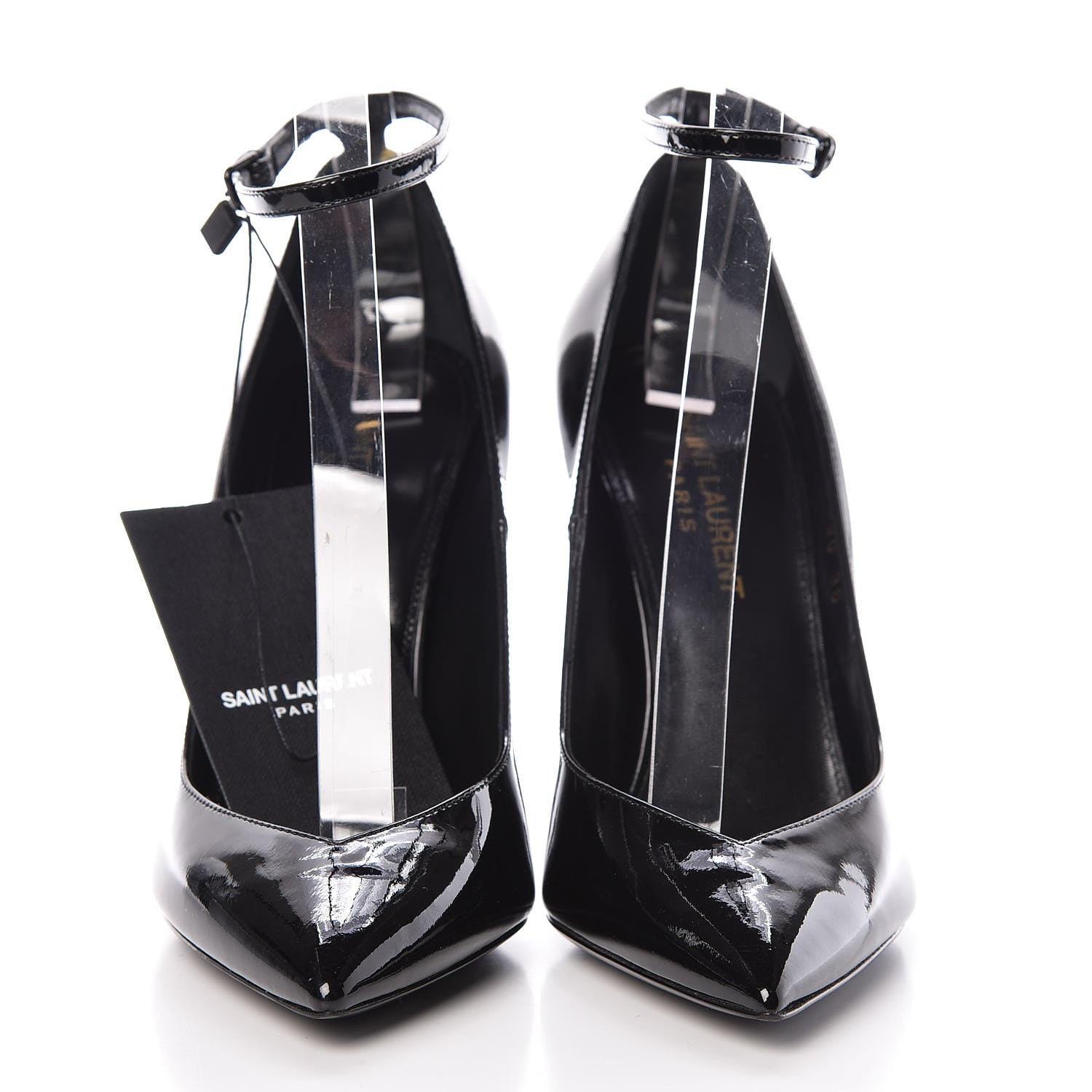 Saint Laurent Patent Opyum Appelle Moi Ankle Strap Pump 36 Black 2 of 12