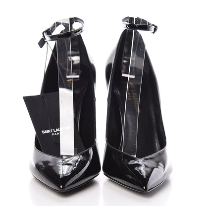 Saint Laurent Patent Opyum Appelle Moi Ankle Strap Pump 36 Black 2 of 12