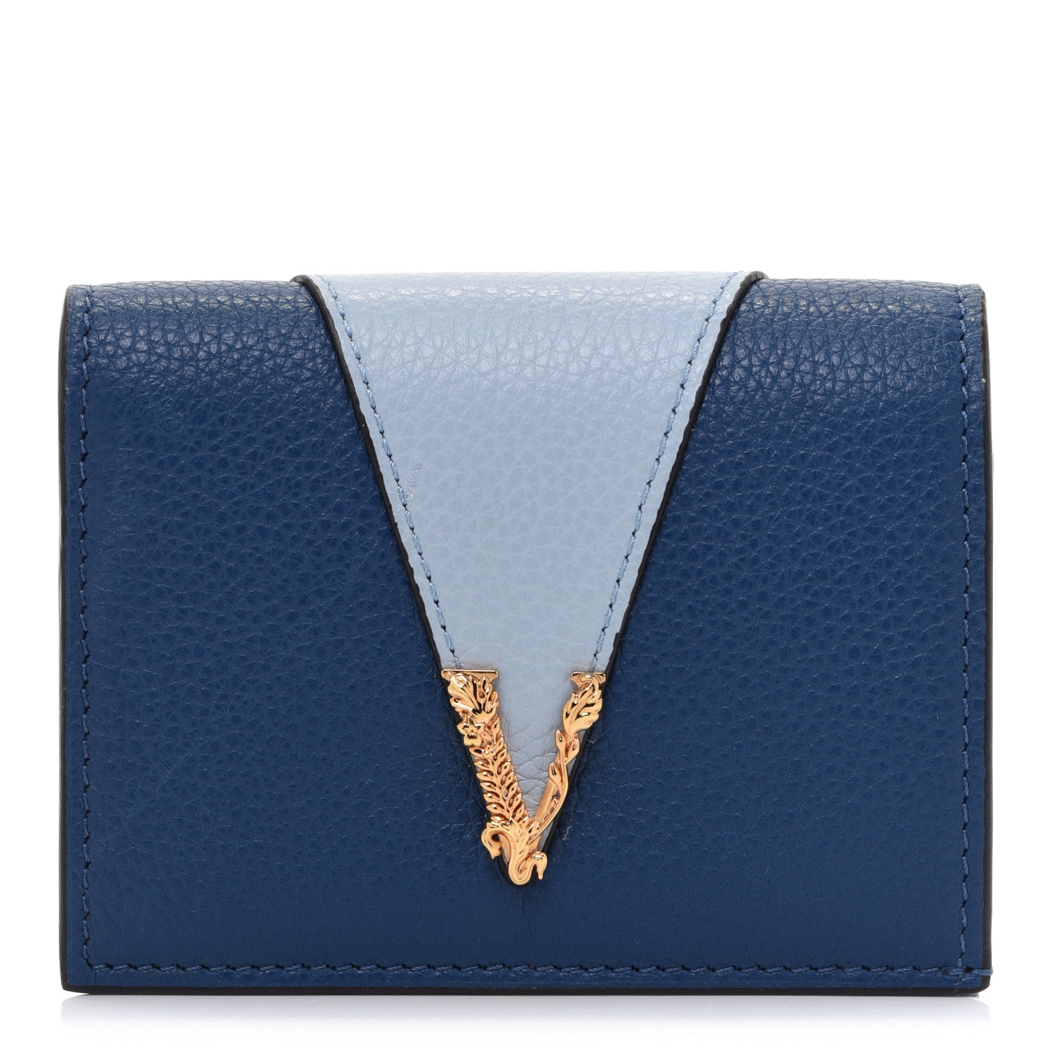 Versace Grained Calfskin Virtus Bifold Wallet 1 of 6