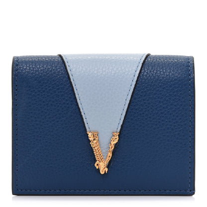 Versace Grained Calfskin Virtus Bifold Wallet 1 of 6