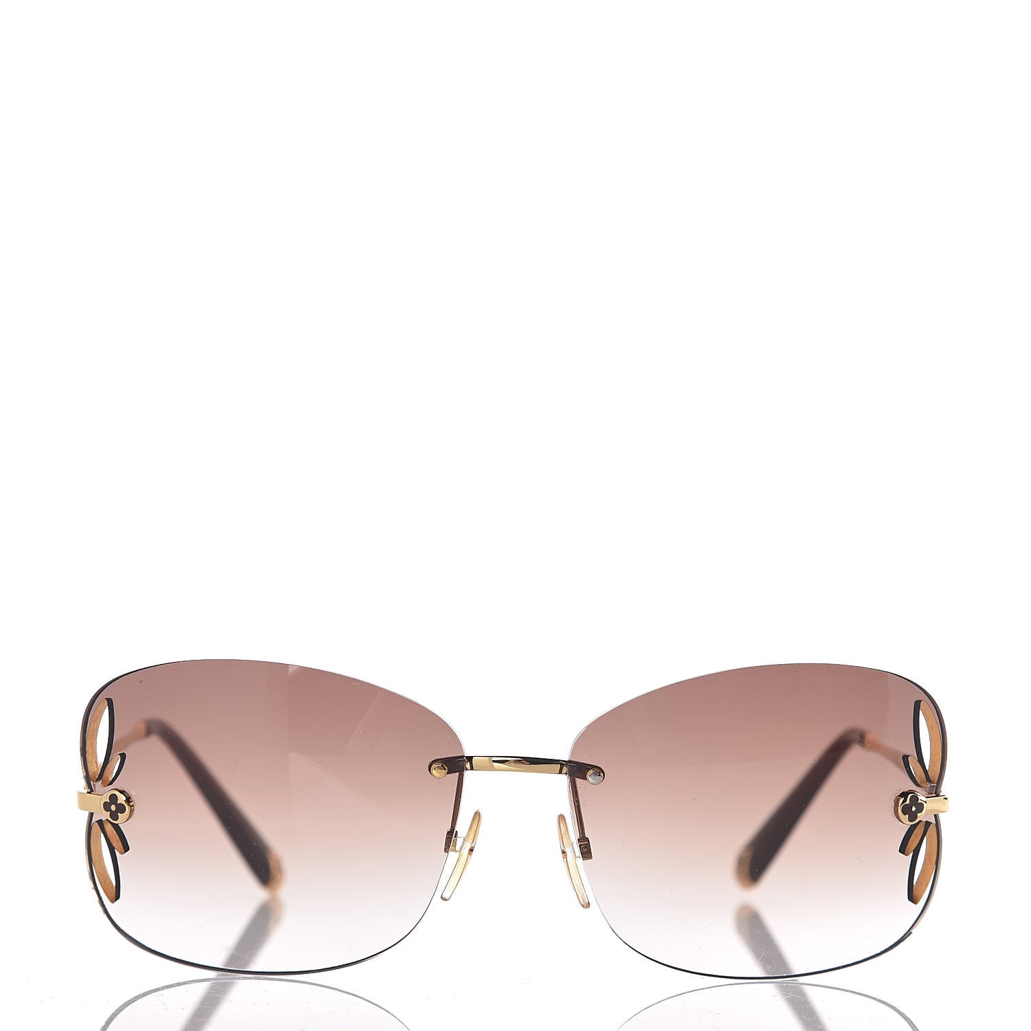 Louis Vuitton Lily Sunglasses Z0371U Brown Glitter 2 of 9