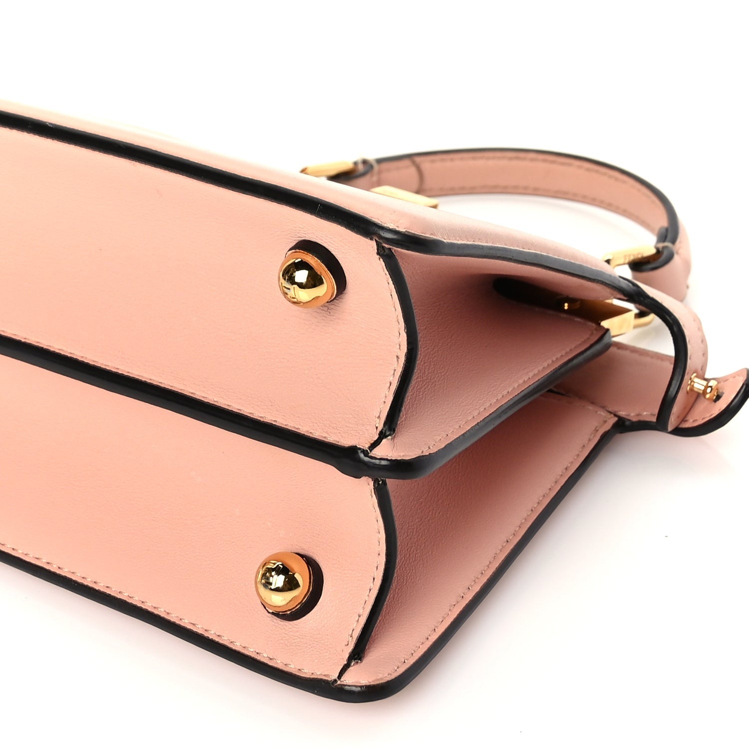 Fendi Shiny Nappa Petite Peekaboo I SEE U Satchel Baby Pink 8 of 9