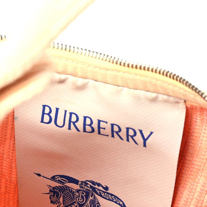 Burberry Canvas Knitted Check Medium Peg Duffle Bag Sherbert 5 of 8