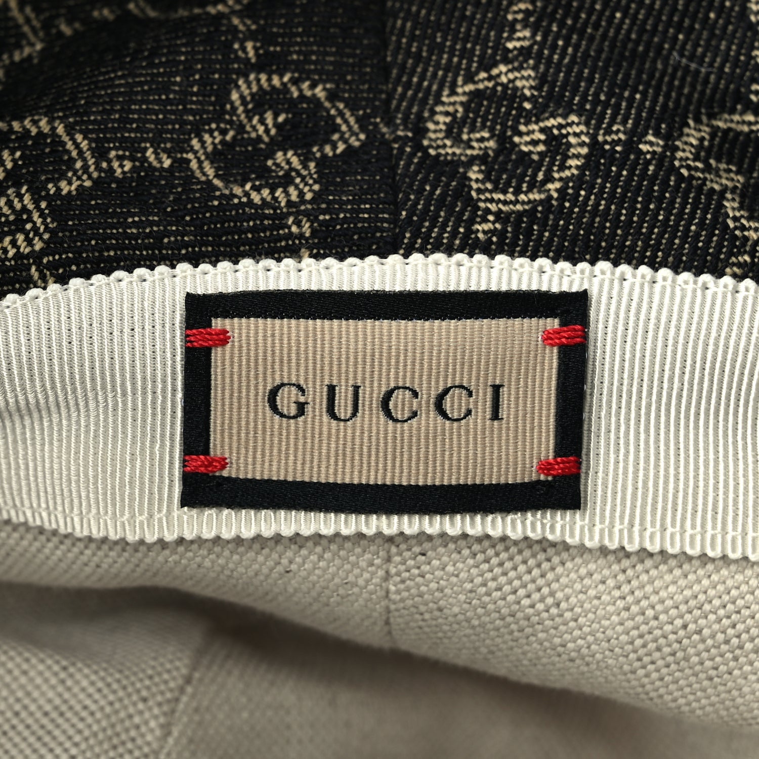 Gucci Jacquard Denim GG Monogram Oscar Bucket Hat M Black Ivory 8 of 9