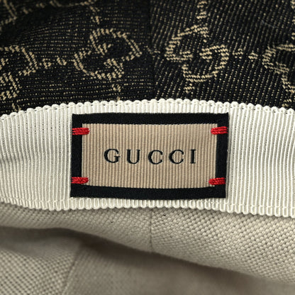 Gucci Jacquard Denim GG Monogram Oscar Bucket Hat M Black Ivory 8 of 9
