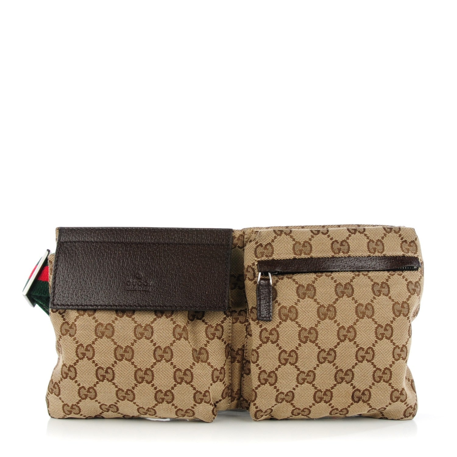 Gucci Monogram Web Belt Bag Dark Brown 1 of 9