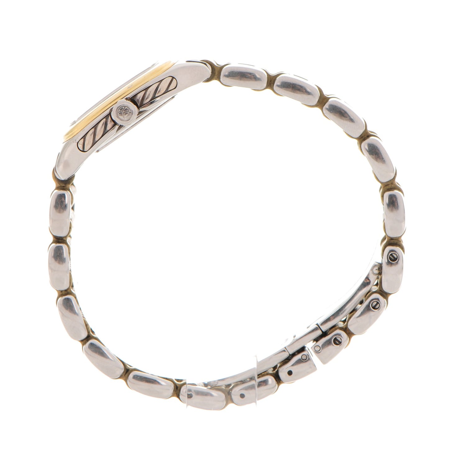 Stainless Steel 18K Yellow Gold Mother of Pearl 25mm Thoroughbred Quartz Watch