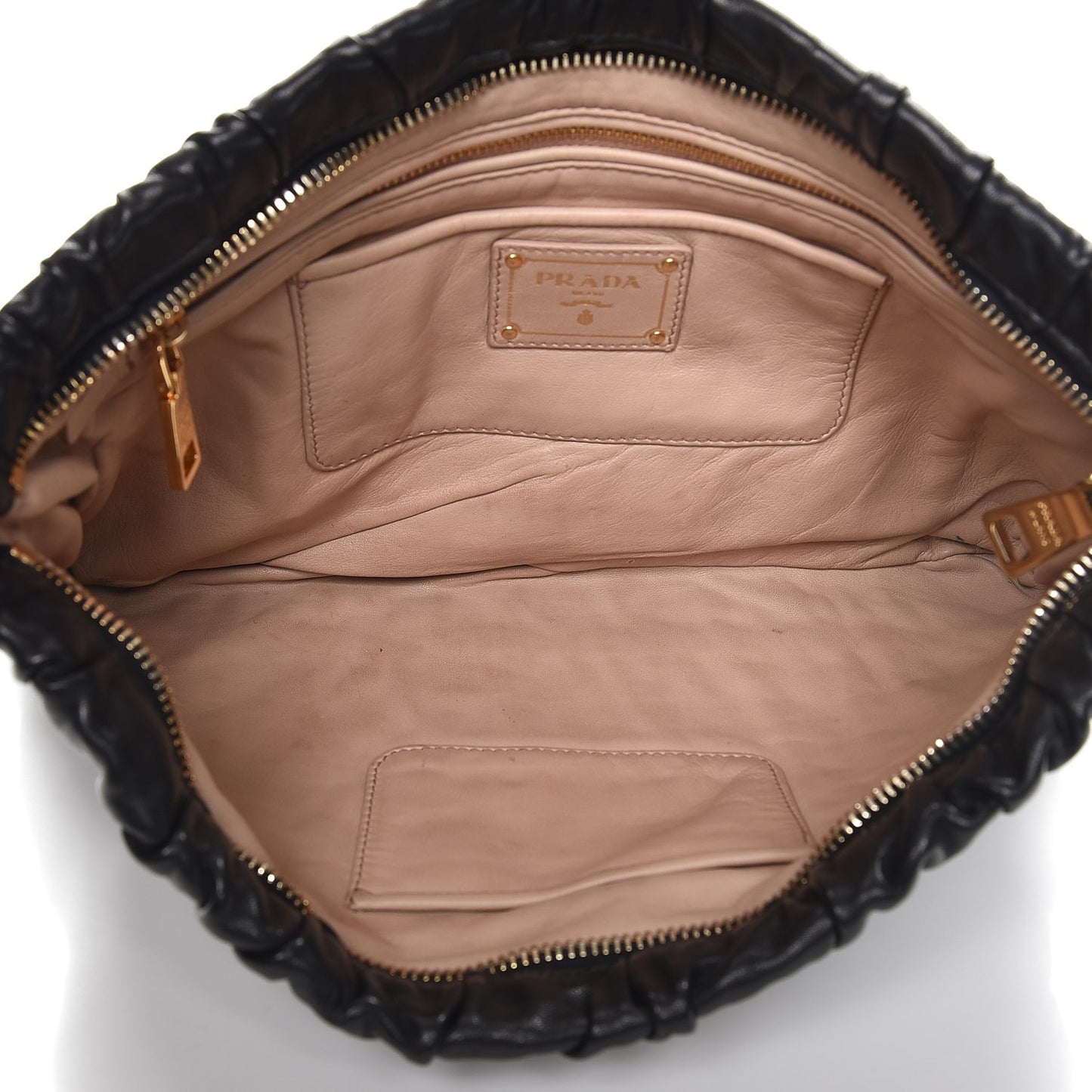 Nappa Gaufre Clutch Nero Black