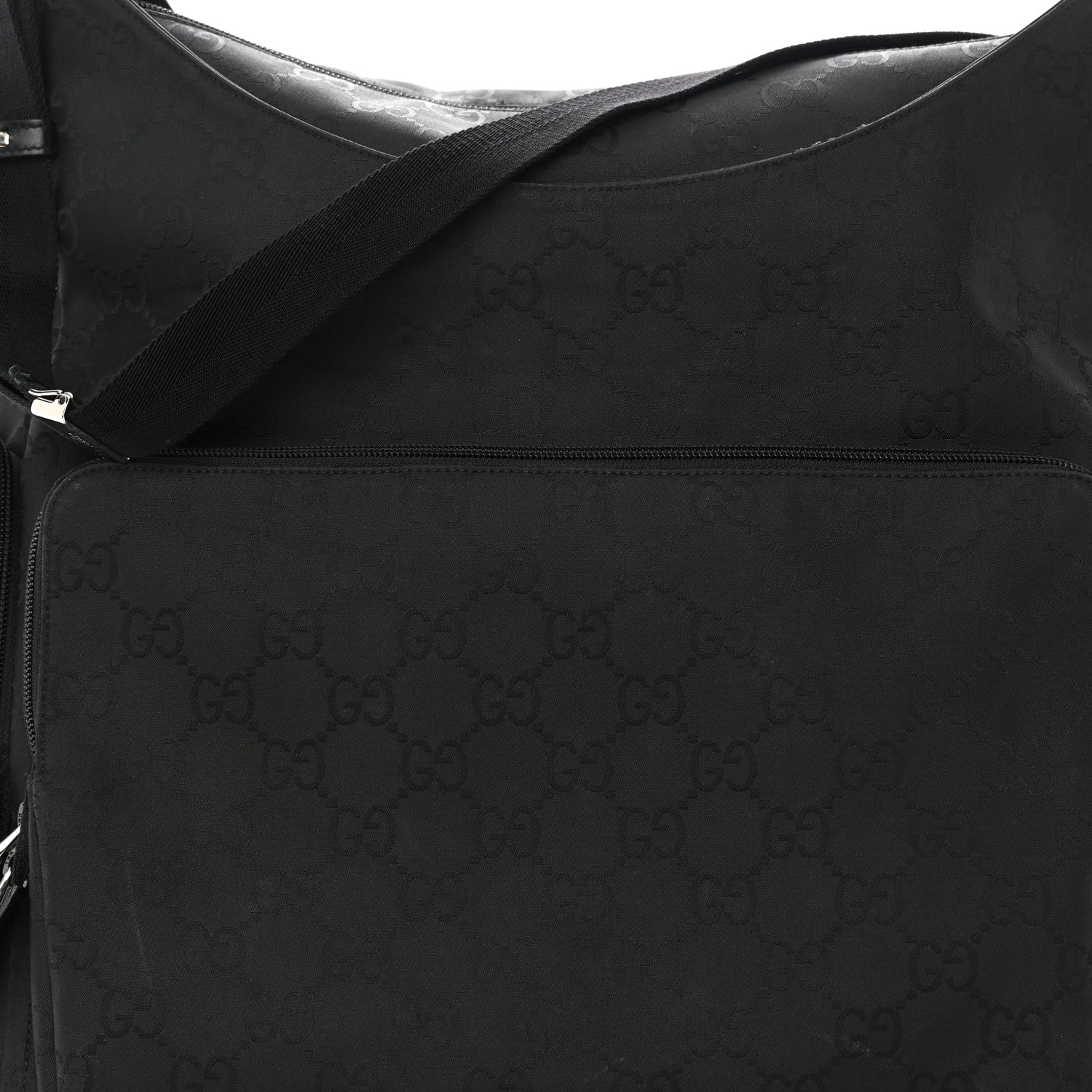 Gucci Nylon Monogram Extra Large Satchel Black 8 of 12